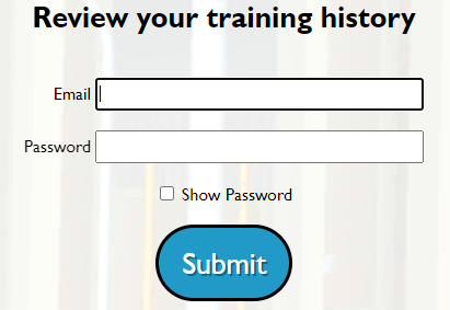 Training Log Credentials Entry TrainingLogEntry